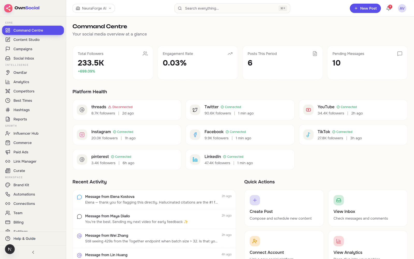 OwnSocial — actual product interface