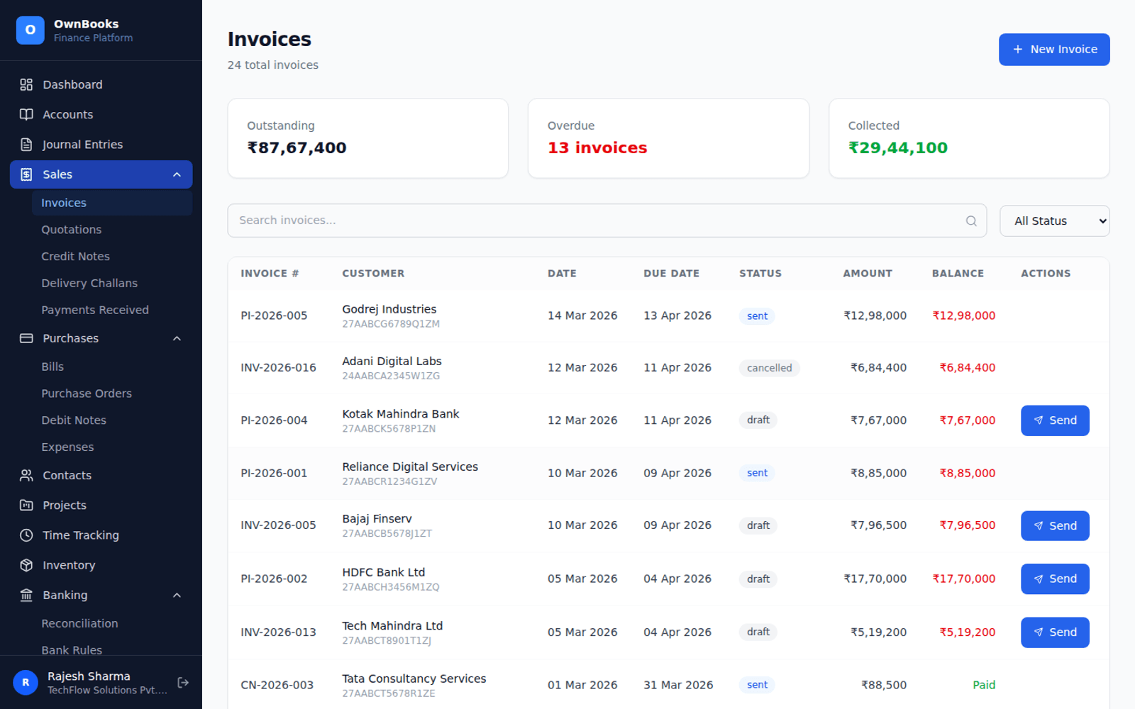 OwnBooks — live product interface